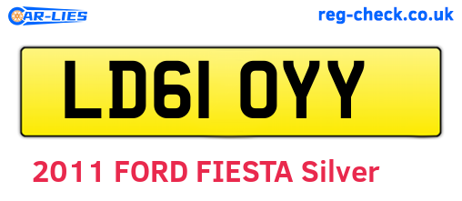 LD61OYY are the vehicle registration plates.