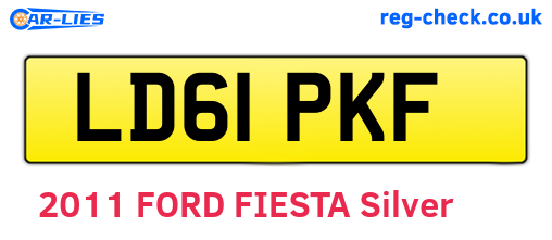 LD61PKF are the vehicle registration plates.
