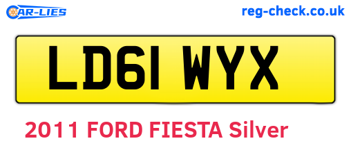 LD61WYX are the vehicle registration plates.