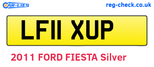 LF11XUP are the vehicle registration plates.