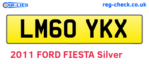 LM60YKX are the vehicle registration plates.