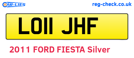LO11JHF are the vehicle registration plates.
