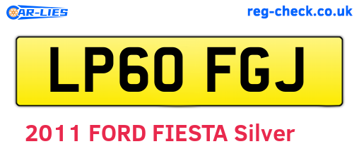 LP60FGJ are the vehicle registration plates.