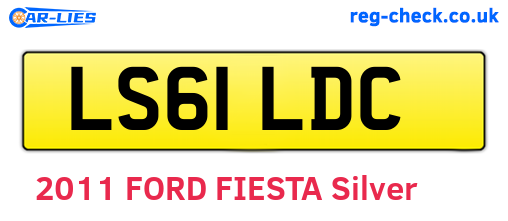 LS61LDC are the vehicle registration plates.