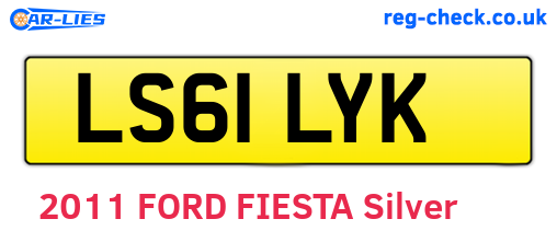LS61LYK are the vehicle registration plates.