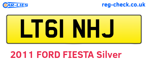 LT61NHJ are the vehicle registration plates.