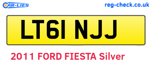LT61NJJ are the vehicle registration plates.