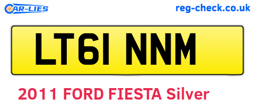 LT61NNM are the vehicle registration plates.