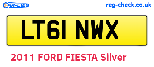 LT61NWX are the vehicle registration plates.