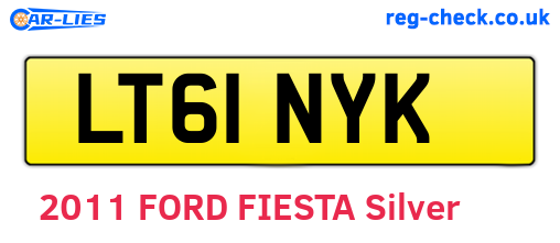 LT61NYK are the vehicle registration plates.