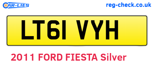 LT61VYH are the vehicle registration plates.
