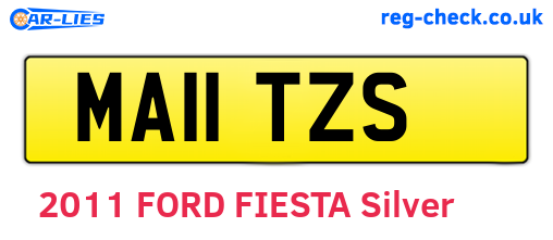 MA11TZS are the vehicle registration plates.