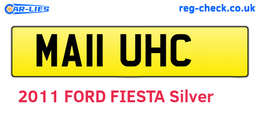 MA11UHC are the vehicle registration plates.