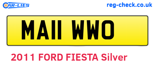 MA11WWO are the vehicle registration plates.