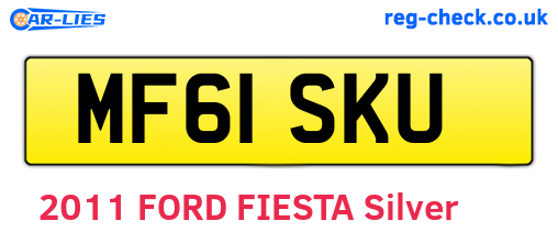 MF61SKU are the vehicle registration plates.