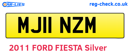 MJ11NZM are the vehicle registration plates.