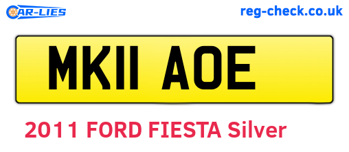 MK11AOE are the vehicle registration plates.