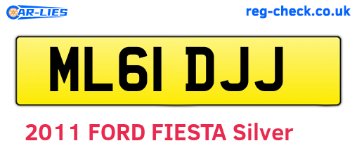ML61DJJ are the vehicle registration plates.