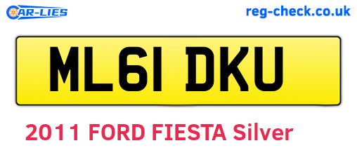ML61DKU are the vehicle registration plates.