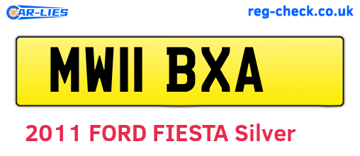 MW11BXA are the vehicle registration plates.