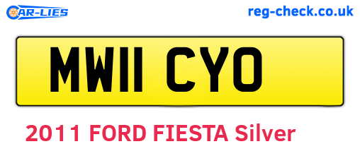 MW11CYO are the vehicle registration plates.