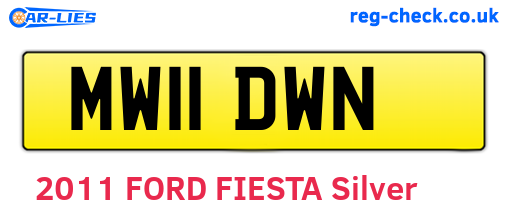 MW11DWN are the vehicle registration plates.