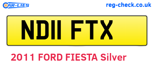 ND11FTX are the vehicle registration plates.
