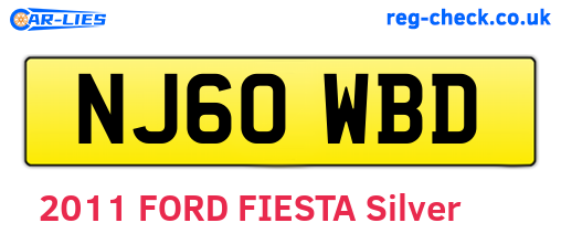 NJ60WBD are the vehicle registration plates.