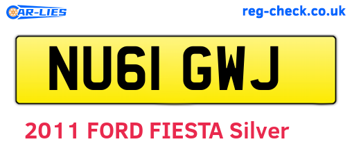 NU61GWJ are the vehicle registration plates.