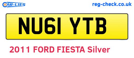 NU61YTB are the vehicle registration plates.