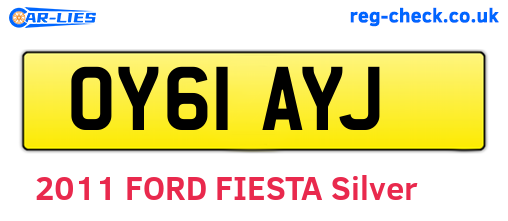 OY61AYJ are the vehicle registration plates.