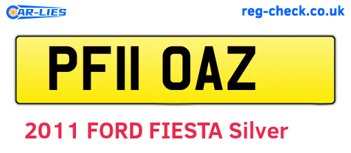 PF11OAZ are the vehicle registration plates.
