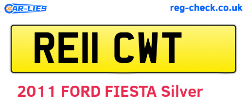 RE11CWT are the vehicle registration plates.