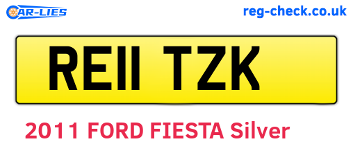 RE11TZK are the vehicle registration plates.