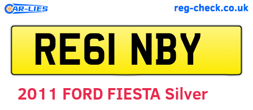 RE61NBY are the vehicle registration plates.