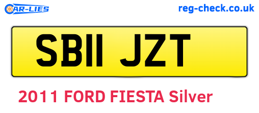 SB11JZT are the vehicle registration plates.