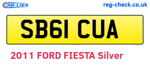 SB61CUA are the vehicle registration plates.