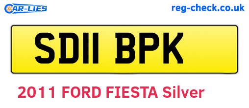 SD11BPK are the vehicle registration plates.