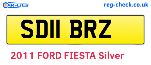 SD11BRZ are the vehicle registration plates.