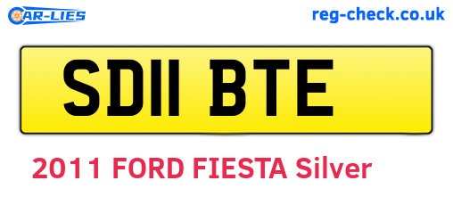 SD11BTE are the vehicle registration plates.