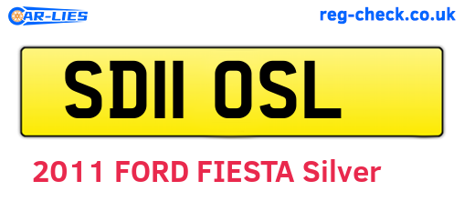 SD11OSL are the vehicle registration plates.