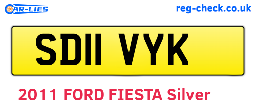 SD11VYK are the vehicle registration plates.