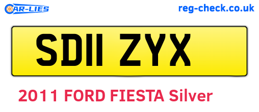 SD11ZYX are the vehicle registration plates.