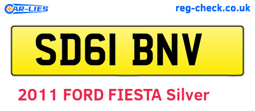 SD61BNV are the vehicle registration plates.