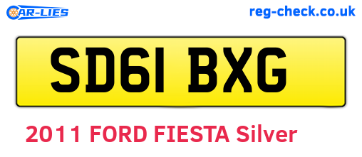 SD61BXG are the vehicle registration plates.