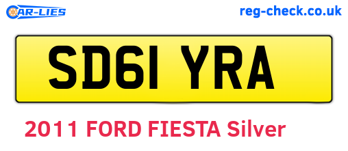 SD61YRA are the vehicle registration plates.