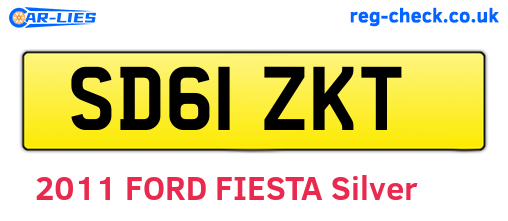 SD61ZKT are the vehicle registration plates.
