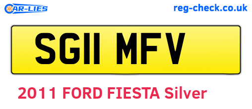 SG11MFV are the vehicle registration plates.