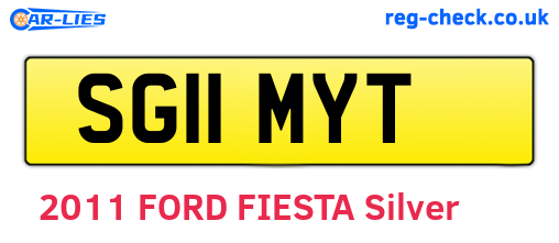 SG11MYT are the vehicle registration plates.