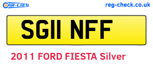 SG11NFF are the vehicle registration plates.